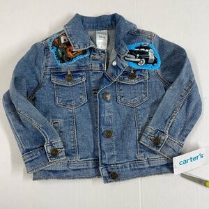 Carter's Denim Jacket with Vehicle Patches